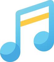 Minimalist Black and White Musical Note Design with Simple Lines vector