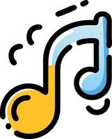 Stylized Musical Note with Abstract Shapes and Dynamic Movement vector