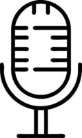 Minimalist Microphone Design with Smooth, Streamlined Shape vector