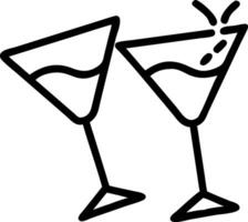 Modern Martini Glass with Asymmetrical Shape and Smooth Curves vector
