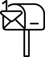 Retro-Inspired Mailbox with Retro Colors and Geometric Shapes vector