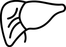 Minimalist Liver with Simplified Lines and Natural Curves vector