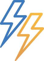 Dramatic Lightning Design with Dark Clouds and Electric Surge vector