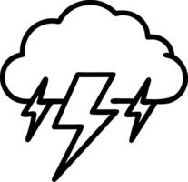 Minimalist Lightning Design with Simple, Clean Lines vector
