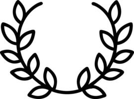 Artistic Laurel Wreath with Detailed Leaf Texture vector