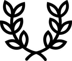 Stylized Laurel Wreath with Abstract Leaf Forms vector