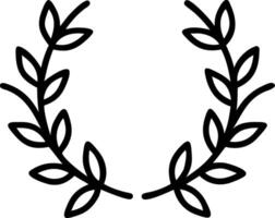 Whimsical Laurel Design with Playful Leaf Curves vector