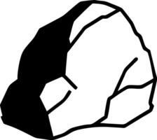 Ancient Large Rock with Lichen and Moss Accents vector