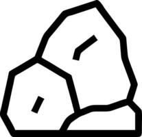 Sculptural Large Rock with Geometric Shape and Angular Lines vector