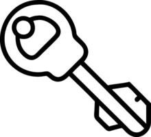 Modern Key with Geometric, Angular Shape vector