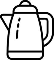 Modern Electric Kettle with Sleek Touchscreen Controls vector