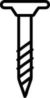 Minimalist Iron Nail Design with Clean, Sharp Lines vector