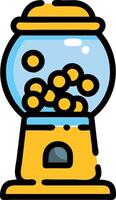 Decorative Gumball Machine with Unique Patterned Design vector