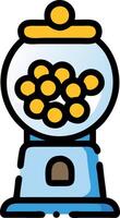 Eco-Friendly Gumball Machine with Recycled Materials vector
