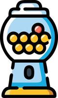 Sleek Metallic Gumball Machine with Futuristic Design vector