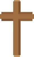 Geometric Wooden Cross with Modern Twist vector