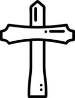 Minimalist Wooden Cross with Smooth Finish vector