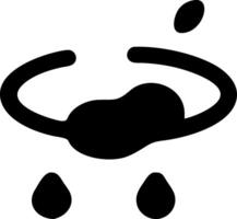Clear Wet Puddle with Raindrops Creating Ripples vector