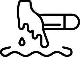 Serene Wet Puddle in a Quiet Park After Rain vector