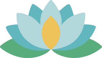 Abstract Water Lily with Bold, Fluid Lines vector