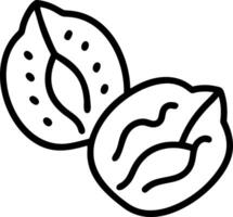 Walnut Tree with Branches Full of Nuts vector