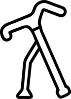 Sleek Modern Walking Stick with Lightweight Frame vector