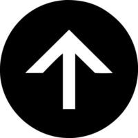 Gradient-Filled Up Symbol for a Sleek Appearance vector