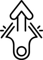 Hand-Drawn Up Arrow for a Sketchy Look vector