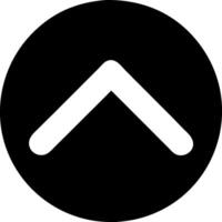 Tech-Inspired Up Symbol with Neon Glow vector