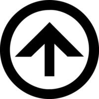 Circular Up Symbol with Smooth Edges vector