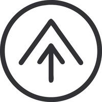 Bold Arrow Pointing Up with 3D Depth vector