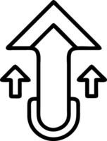 Upward Motion Icon with Dynamic Stroke vector