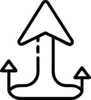 Minimalist Up Arrow Symbol with Bold Lines vector