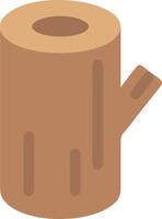 Hollow Tree Log with a Small Animal Inside vector