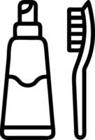 Travel-Sized Toothbrush and Toothpaste for On-the-Go vector