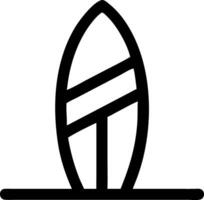 Classic Longboard Surfboard with Smooth and Elegant Lines vector