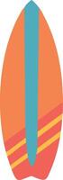 Bright Tropical Surfboard with Fun Patterns and Graphics vector