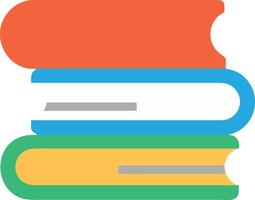 Modern Study Books with Colorful Covers vector