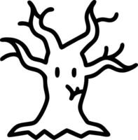 Abstract Spooky Tree with Sharp Angles vector