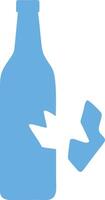 Dramatic Smashed Bottle with Flying Shards vector