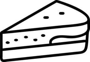 Cartoon-Style Cake Slice with Dripping Icing vector