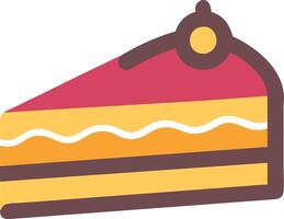 Classic Cake Slice with Frosting and Berries vector