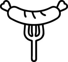 Realistic Smoked Sausage Design vector