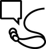 Artistic Speech Bubble with Rope Outline vector