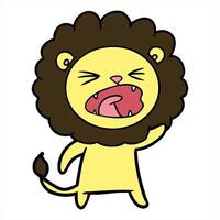 A cartoon lion with its mouth open and its tongue out illustration drawing video