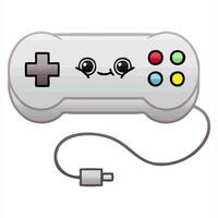A cartoon game controller with a smiley face illustration drawing video