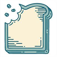 A piece of toast with a piece of bread on it illustration line drawing video