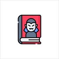 A book with a vampire on it vector