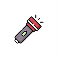 A red and green flashlight icon on a white background vector