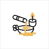 A bowl of honey and a spoon in the middle of it vector